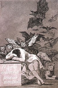 Goya - El sueño de la razón, realizat in aquatint
