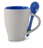 CeaÅŸcÄƒ cafea din ceramicÄƒ, cu lingurÄƒ, albastrÄƒ; cod produs : 2855-05