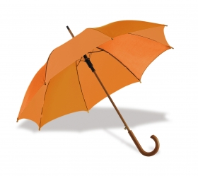 UmbrelÄƒ Classical cu bÄƒÅ£ ÅŸi mÃ¢ner din lemn, automatÄƒ, portoc;4070-07