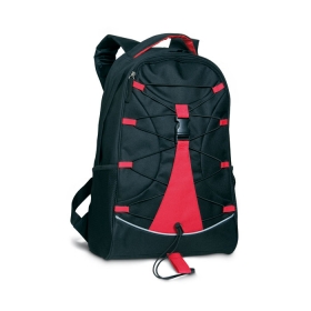 Rucsac negru cu fata colorata si snur de decor. Material poliester 600D.;MO7558-05