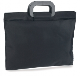Geanta de documente din microfibra, neagra;79117.30