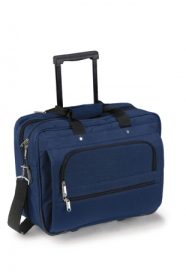 Geanta business trolley pentru laptop pe rotile, albastra;72013.50