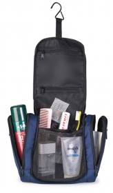 Geanta de toaleta cu mai multe buzunare, albastra;76025.50