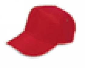 Sapca de bumbac cu 5 paneluri, rosie;38030.20