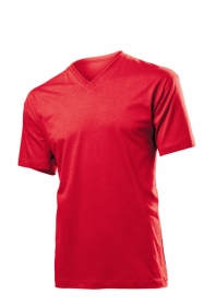 Tricou Stedman clasic v-neck barbat, rosu aprins;ST2300_SR