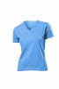 Tricou Stedman clasic v-neck dama, albastru deschis; cod produs : ST2700_LB