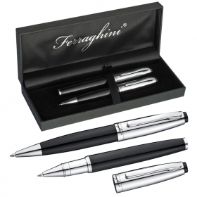 Ferraghini writing set with a ballpen and a rollerball pen | F19303