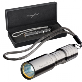 Stainless steel Ferraghini torch in a black case | F21107