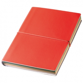 Pocketbook with elastic strap and coloured pages;2821105