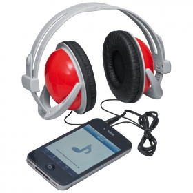 Earphones with big coloured earpiece;3882105