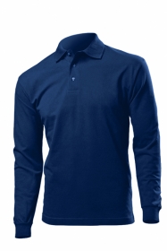 Tricou Hanes Top PoloTM Long Sleeve, Navy | HAG136_NY