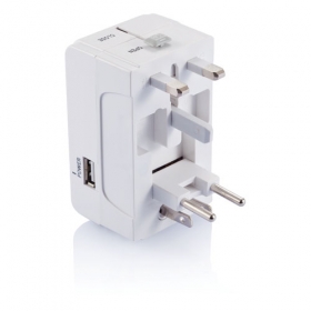 Stecher de priza de calatorie cu port USB;P300.361