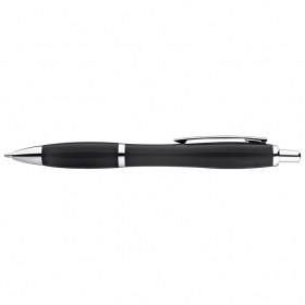 Multicolour plastic ball pen with metal clip;1167903