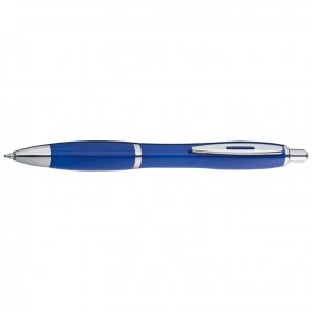 Multicolour plastic ball pen with metal clip;1167904
