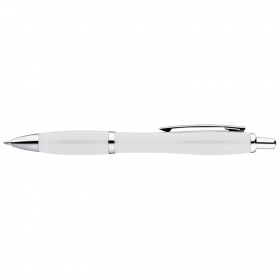 Multicolour plastic ball pen with metal clip;1167906