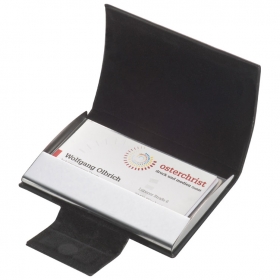 Business card holder with artificial leather covering | 2850203