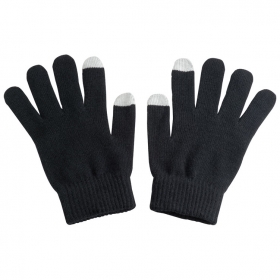 Acrylic gloves with touch tops on two fingers | 9876503