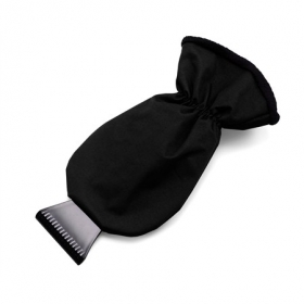 Racleta cu manusa de poliester, neagra;5807-01