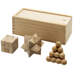 3 piece wooden brainteasers | 11002900