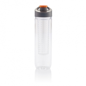 Water bottle with infuser orange;P436.058