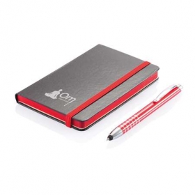 A6 notebook with touch pen red;P773.914