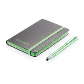 A6 notebook with touch pen lime;P773.917