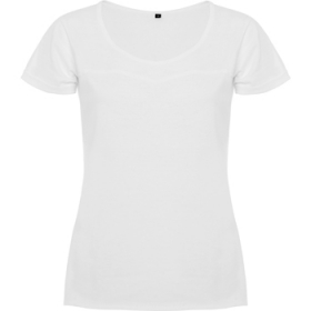 Tricou cu mÃ¢necÄƒ scurtÄƒ È™i design feminin. Cu croi pe piept, ca detaliu, cu decolteu rotund cu garniturÄƒ simplÄƒ, cu manÈ™eta mÃ¢necii scurte Ã®ntoarsÄƒ È™i È™liÈ›uri laterale rotunjite Ã®n partea inferioarÄƒ. CusÄƒturi cu 4 fire pentru o mai mare rezistenÈ›Äƒ.;6633_01