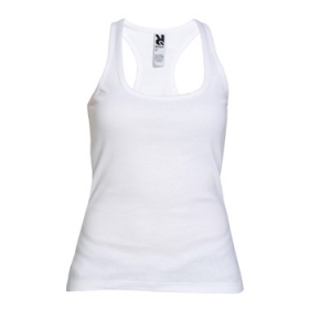 Tricou cambrat, cu rÄƒscroiala mÃ¢necii È™i decolteu cu garniturÄƒ latÄƒ È™i rÄƒsucitÄƒ. Spate tip Ã®notÄƒtor È™i cu cusÄƒturi laterale.;6517_01