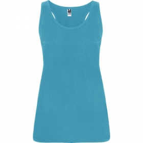Tricou cambrat, cu rÄƒscroiala mÃ¢necii È™i decolteu cu garniturÄƒ latÄƒ È™i rÄƒsucitÄƒ. Spate tip Ã®notÄƒtor È™i cu cusÄƒturi laterale.;6535_12