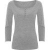 Tricou cu mÃ¢necÄƒ Â¾ cu decolteu rotund cu garniturÄƒ È™i bust tip corsaj canelat cu fantÄƒ È™i nasturi. CroialÄƒ cambratÄƒ È™i margine inferioarÄƒ rotunjitÄƒ. CusÄƒturi laterale cu 4 fire pentru o mai mare rezistenÈ›Äƒ.; cod produs : 6541_58