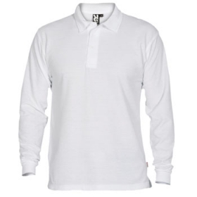 Tricou polo cu mÃ¢necÄƒ lungÄƒ, guler È™i manÈ™ete canelate 1x1 cu elastan È™i bandÄƒ Ã®ntÄƒritÄƒ pentru acoperirea cusÄƒturii la guler. FantÄƒ cu 3 nasturi pentru adulÈ›i È™i cu 2 nasturi pentru copii. È˜liÈ›uri laterale.;5009_01
