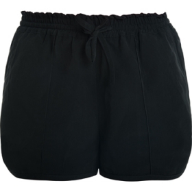 Pantaloni scurÈ›i damÄƒ, cu pliuri cusute Ã®n partea din faÈ›Äƒ, betelie elasticÄƒ cu È™nur reglabil, garniturÄƒ pe tiv, lateral È™i buzunare de aceeaÈ™i culoare. Detaliu buzunar fals cu copcÄƒ inoxidabilÄƒ. ;0358_02