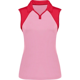 Tricou polo tehnic din material combinat fÄƒrÄƒ mÃ¢neci. Material Interlock combinat cu plasÄƒ pe lateral È™i spate. Margini pe rÄƒscroiala mÃ¢necii È™i guler. Guler tip cÄƒmaÈ™Äƒ. Cu stil modern È™i plÄƒcut la atingere.;0354_3478