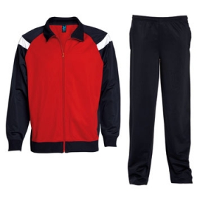 Trening din material combinat alcÄƒtuit din bluzÄƒ È™i pantaloni. BluzÄƒ cu mÃ¢necÄƒ raglan, douÄƒ buzunare laterale, guler, talie È™i manÈ™ete canelate. Pantaloni uni drepÈ›i cu douÄƒ buzunare laterale È™i betelie cu elastic È™i È™nur reglabil.;0314_5560