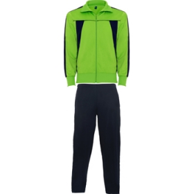 Trening din material combinat alcÄƒtuit din bluzÄƒ È™i pantaloni. BluzÄƒ cu mÃ¢necÄƒ dreaptÄƒ, douÄƒ buzunare laterale È™i guler, talie È™i manÈ™ete canelate. Pantaloni uni drepÈ›i, cu douÄƒ buzunare laterale, betelie cu elastic È™i È™nur reglabil. ;0315_0455