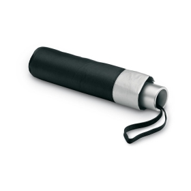 Umbrela 3 segmente cu captuseala de argint in interior. Husa colorata asortata. 8 panouri, 190T poliester.;MO7210-03