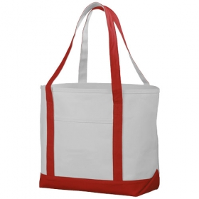 Premium cotton boat tote red;12011203