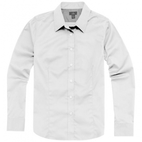 Wilshire Lds ls Shirt,White,L;3817301