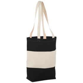 Cotton Colour Block Tote;12025900