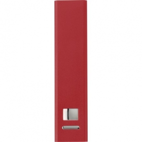 Aluminium power bank with Li-ion battery, Red | 4199-08
