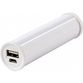 ABS power bank with Li-ion battery 2200mAh, White | 7074-02