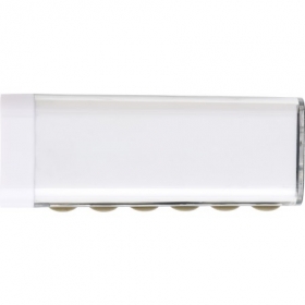 ABS triangular power bank 2200mAh, White;7091-02
