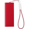 Aluminium power bank with Li-polymer 2000mAh, Red; cod produs : 7093-08