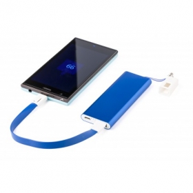 Aluminium power bank with Li-polymer 2000mAh, Cobalt blue;7093-23