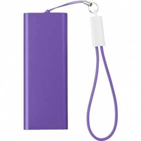 Aluminium power bank with Li-polymer 2000mAh, Purple;7093-24