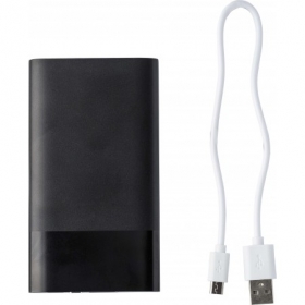 Aluminium power bank, with a capacity of 5000mAh, Black | 5275-01