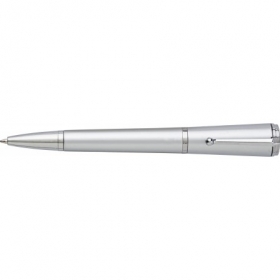 Plastic twist ballpen, with one LED light on top, Silver | 5470-32