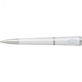 Plastic twist ballpen, with one LED light on top, Pearl | 5470-551