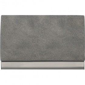 Horizontal, curved business card holder, Grey | 7229-03