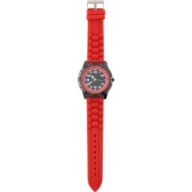 Large, alloy and mineral glass watch for men, Red;6495-08